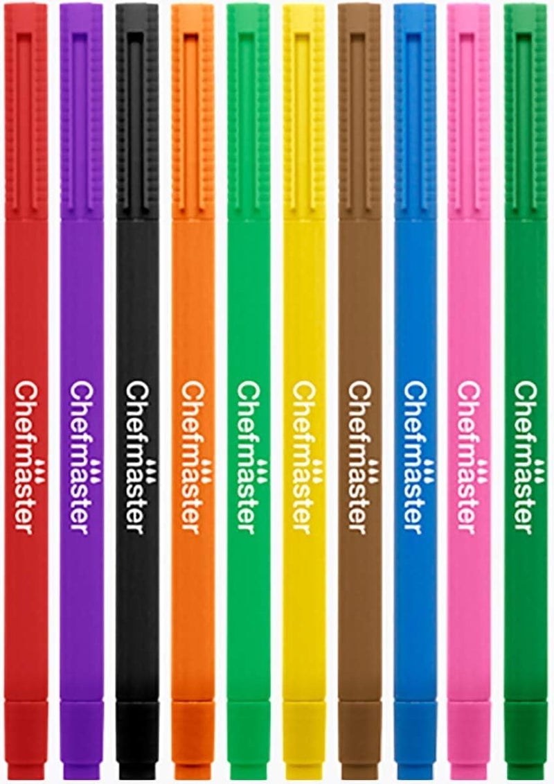 Chefmaster Food Decorating Pens - 10 Pack - Image 2
